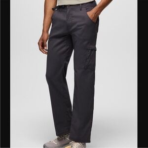 Prana Stretch Zion Pant 32” Inseam Charcoal Gray Men Size 34 Cargo Hiking 34x32